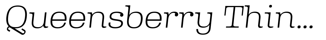 Queensberry Thin Italic